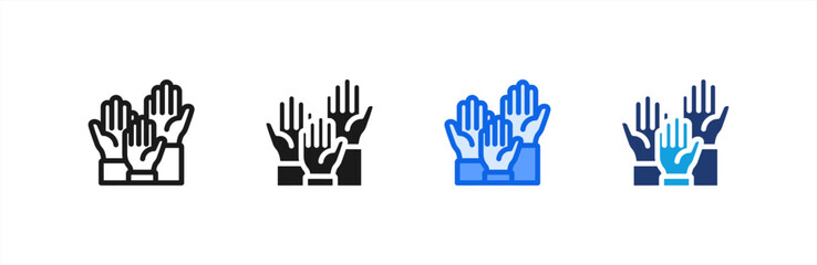 Fototapeta premium Event Participant icon multiple style collection. Vector illustration.