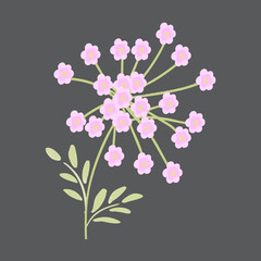 Fototapeta premium illustration of lilac mini flowers