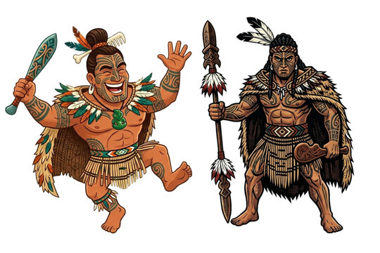 maori warrior vector