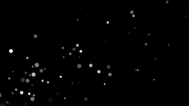 4k Dust particals flying against black background. Snowflakes overlay isolated on chroma key footage, Abstract white Fire Particles Animated Background. abstract dust fail video with black background