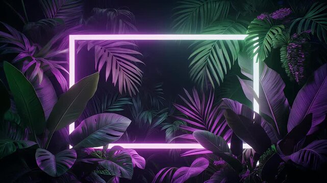 Luminous foliage within a vibrant frame