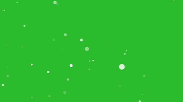 Dust particals flying against green background. Snowflakes overlay isolated on chroma key footage, Abstract white Fire Particles Animated Background. abstract dust fail video