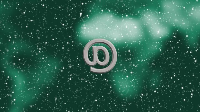 at sign, @ symbol, metallic icon, rotating animation, seamless loop, hd 1080, email icon, internet symbol, communication, 3d rotation, reflective metal, motion graphics, loop animation, tech icon, dig