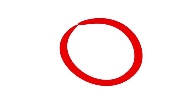 Circle marker with drawing effect, hand drawn circle Highlighter Scribble Animation on transparent background.
