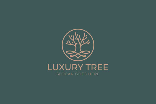 Luxury Tree Logo Representing Heritage, Nature, and Premium Lifestyle
