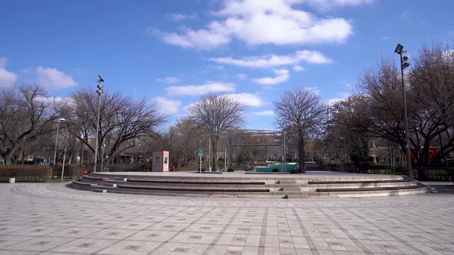 View of Genclik Parki in Ankara Turkey