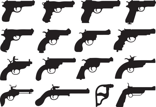 pistol vector historic modern firearms collection