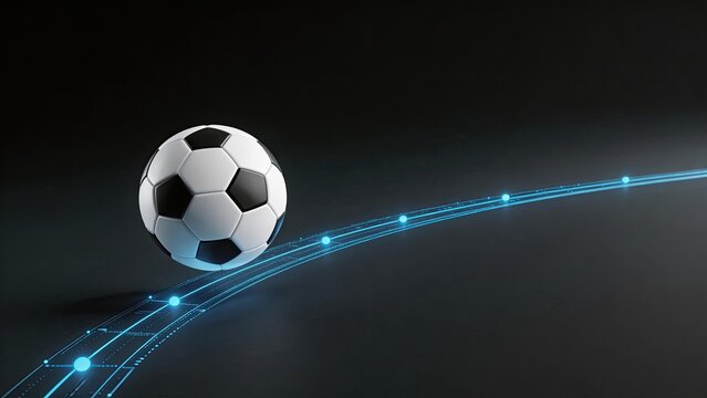 Soccer ball with digital trajectory