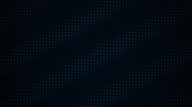 Digital data grid glows in dark blue patterns across a futuristic screen display for technology projects high quality motion graphics created via programmatic creative coding