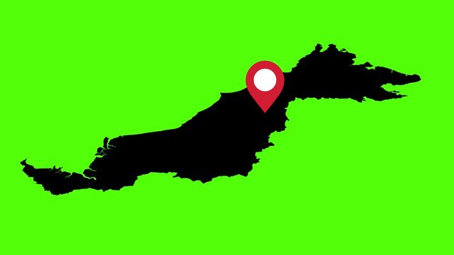 Geographic Landmark Location Pin Highlight Geographic Animation