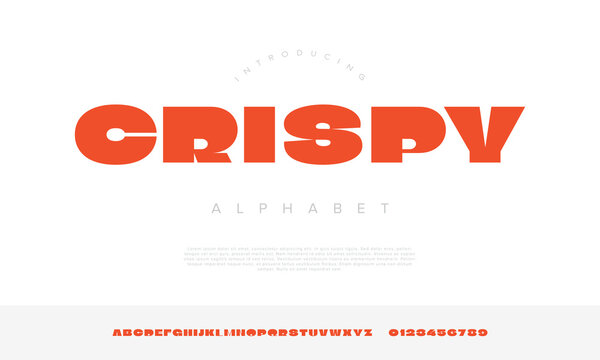 Crispy ultra bold heavy weight display alphabet font for food packaging snacks and retro branding