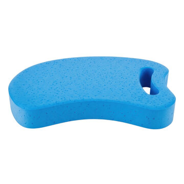 Blue foam swimming pull buoy for swim training and leg buoyancy isolated on white background
