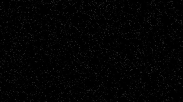 Falling snow on black background winter overlay effect