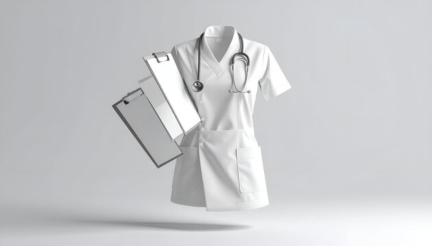 Doctor medical uniform with stethoscope.