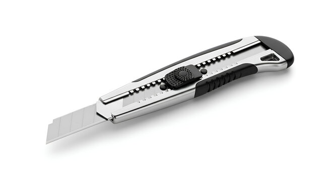 Utility knife on white background.