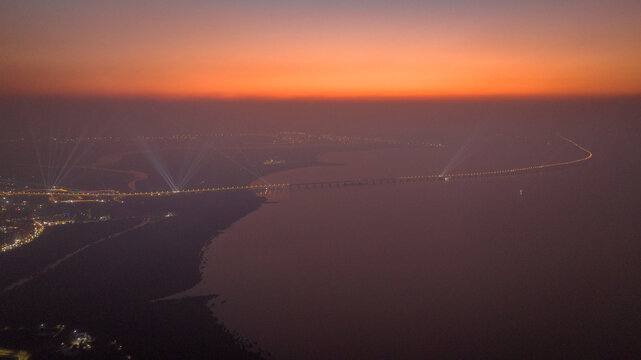 atal setu sunset, atal bridge aerial, mumbai coastal bridge, sea link sunset, atal setu nightfall, bridge lights aerial, mumbai sea bridge, sunset bridge lights, atal setu dusk, coastal bridge sunset,