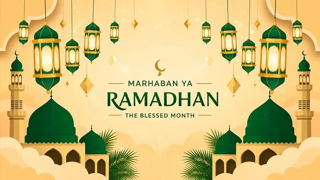 Marhaban Ya Ramadhan The Blessed Month Islamic Celebration.