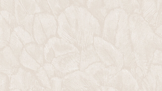 Abstract light gray textured background with subtle floral leaf pattern and soft dotted fabric effect
