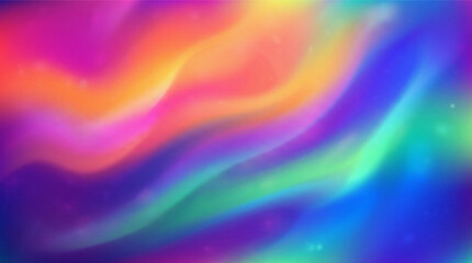 Vibrant Rainbow Wavy Backgrounds in Gradient Fluidity. A collection of Colorful Background Assets, including spectrum, flow, light, neon, blur, motion, digital, abstract © Ai