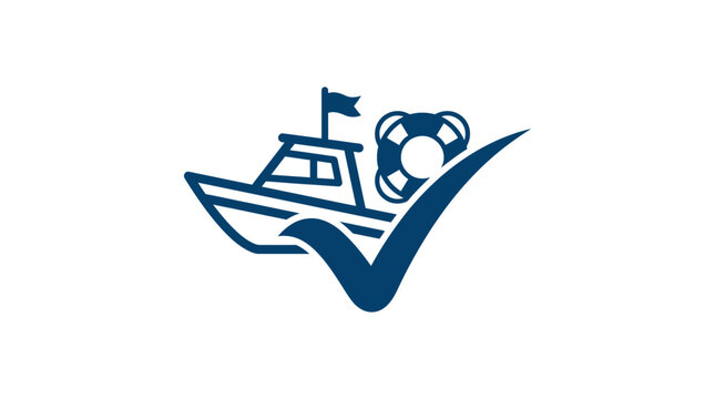 Boating Safety and Compliance Checkmark Icon