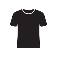 Naklejka premium Black tshirt silhouette isolated on white background. T shirt icon vector illustration design.