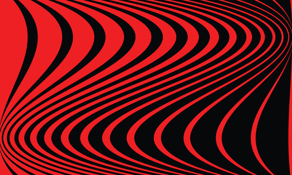 abstract red big to small wavy line pattern art perfect for banner poster background.