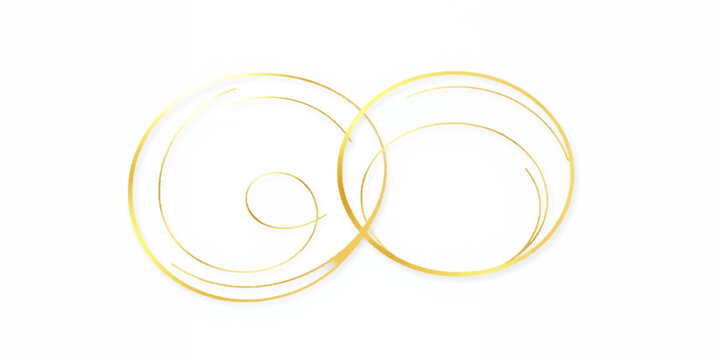 Vector illustration of a 3d golden wedding ring with diamonds on a white background as a round metal symbol of love and infinity