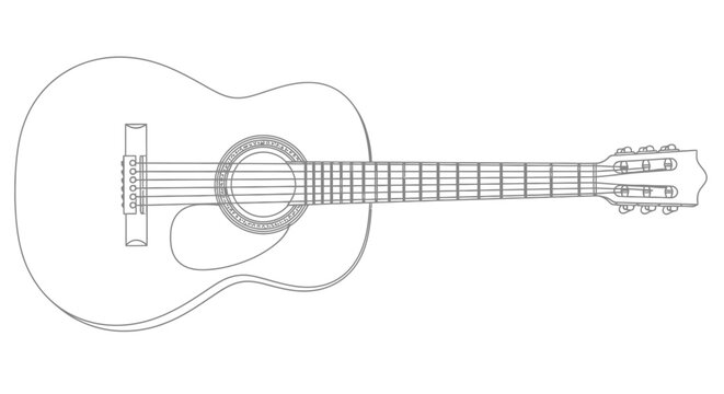 Acoustic Guitar Illustration