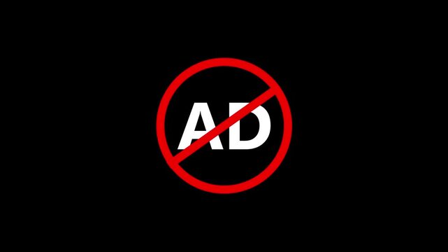 No ads for promotion icon. Ad blocker concept vector illustration