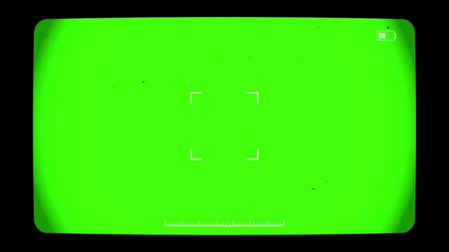 Vintage Camera Viewfinder Overlay Animation Green Screen Film Frame