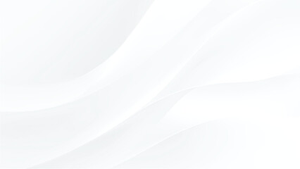 Fototapeta premium Abstract white background with smooth curved lines and soft gradients modern design element