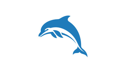 Blue dolphin jumping out water. © alfa