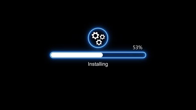 System update. Mobile application design, loading, installing