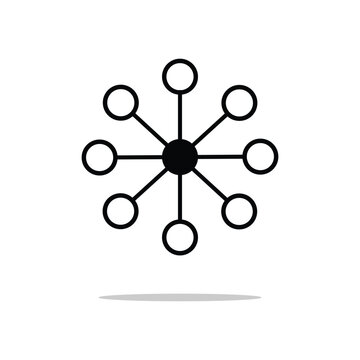 Vector icon isolated multichannel on white background, multichannel logo design . Vector Illustration . EPS 10 .