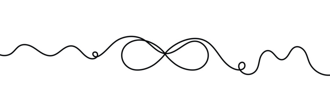 Infinity line art style icon vector. eternal love and limitless possibilities symbol. vector illustration. EPS 10 .