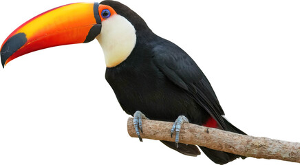 Naklejka premium Toucan Bird Isolated On Transparent Background