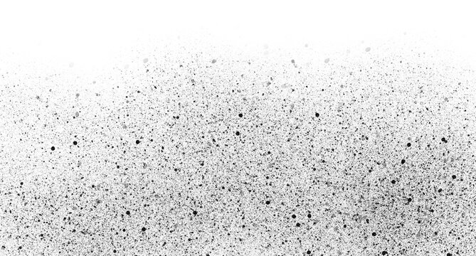 Gritty texture with floating particles isolated on transparent background