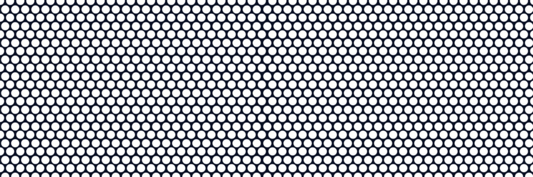 Black metal texture steel background. Perforated sheet metal. vector