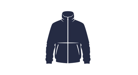 Navy Blue Hooded Sweatshirt with White Zipper. © Acuba