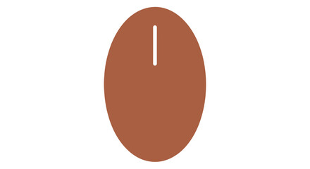 Fototapeta premium Brown Oval Object with Vertical Slot.