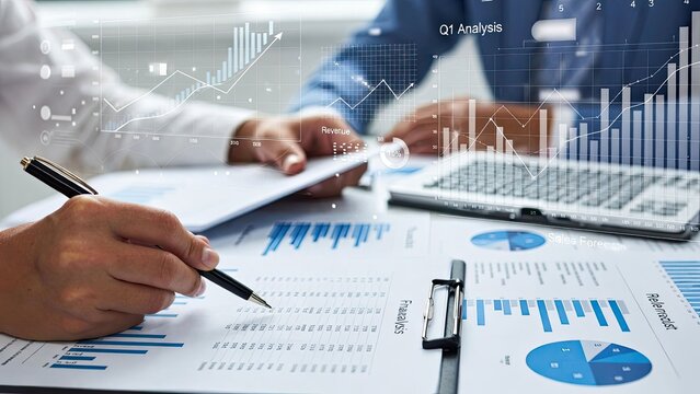 Quarterly business analysis meeting review insights from corporate office data