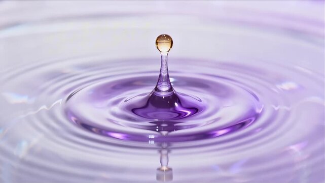 sleep ritual with botanical essential oil drop falling into water for a better nighttime relaxation