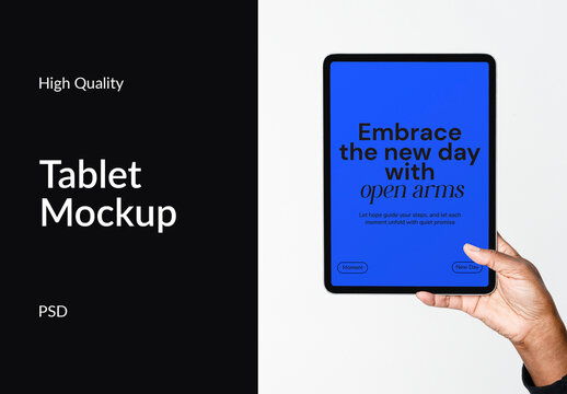 Realistic Tablet Mockup Design PSD
