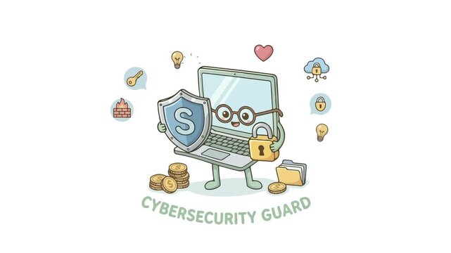 online shopping cyber concept flat design video motion suitable to your brand, display, technology, cyber, cybersecurity, shop, mascot, comic, marketing, business, and more