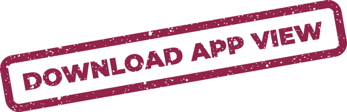 Textured rectangular stamp with download app view phrase, perfect for preview features or content demonstration interfaces