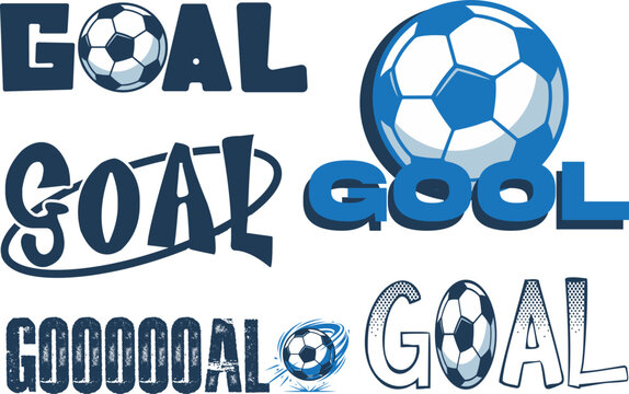 Design abstract Gool soccer ball vector