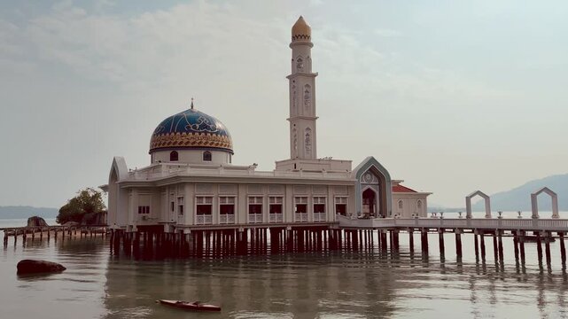  Masjid Al-Badr, floating mosque at Pangkor island, Perak, Malaysia