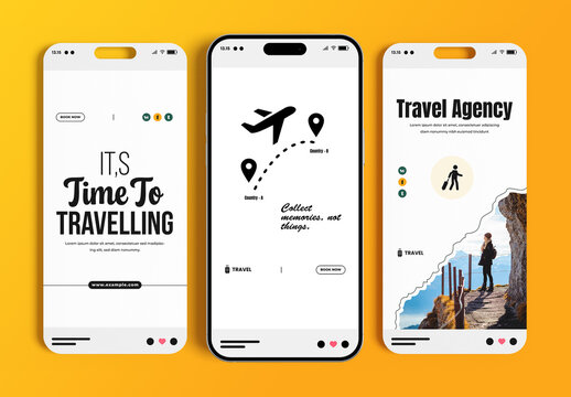 Modern Travel Story Template Design