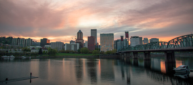 Sunrise Over Portland, Oregon