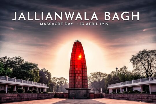 Historic monument at jallianwala bagh representing indian freedom struggle remembrance day.